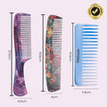 Midazzle Daily Comb For Styling | Hair Comb For Men and Women - Multicolor - Set of 3 (MIDC00005)