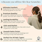 Silvr Bear Luxury Satin Scrunchies Set for Women, Girls | Anti-Hair-Breakage Hair Ties